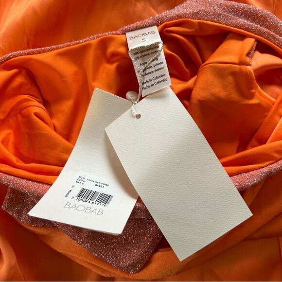 NWT BAOBAB Collection Asaka Maxi Dress in Gavea Tangerine Orange - Picture 11 of 14